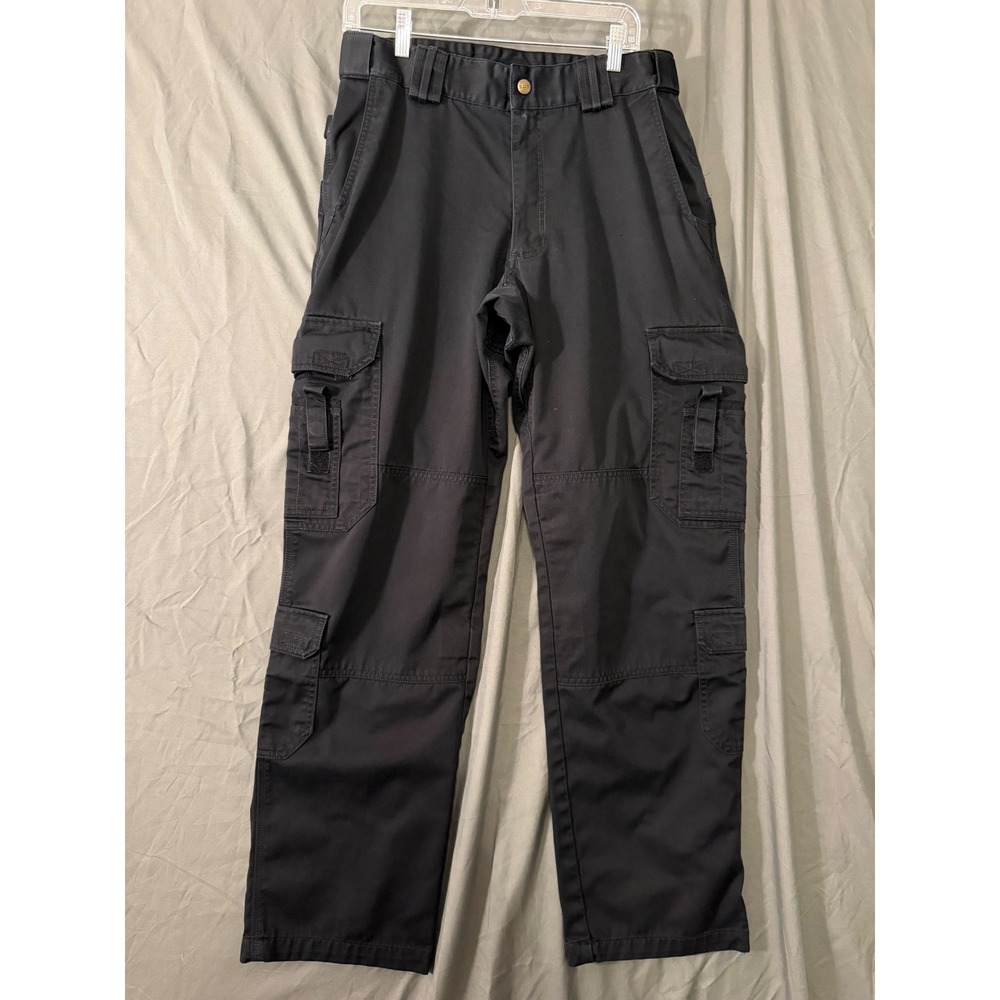 5.11 Tactical Mens Cargo Pants Black Utility Work Trousers 32x34